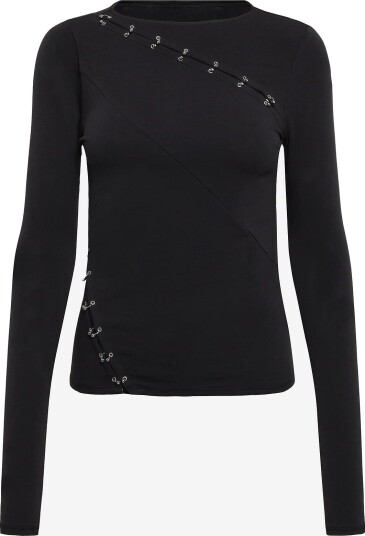 Weekday Avril Piercing Longsleeve BLACK XS