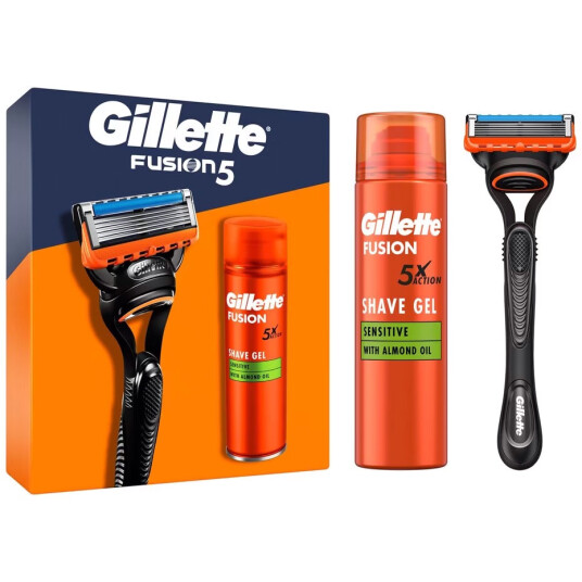 Gillette Fusion5-sett barberhøvel + barberskum