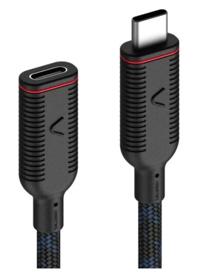 Unisynk USB-C Forlengelseskabel 80 cm - 10 Gbit/s, Svart