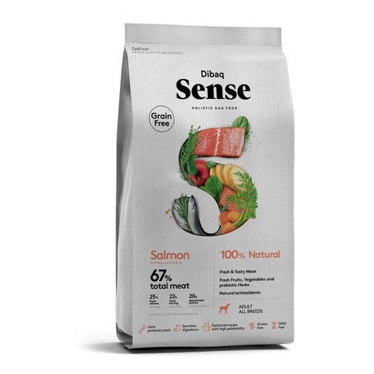 Dibaq Sense Hundefôr for voksne hunder med laks 2 kg Dibaq Sense Hundefôr for voksne hunder med laks 2 kg