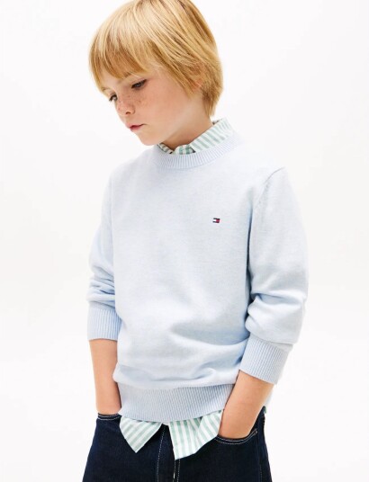 Tommy Hilfiger Crew Neck Sweater Ls Blue 164