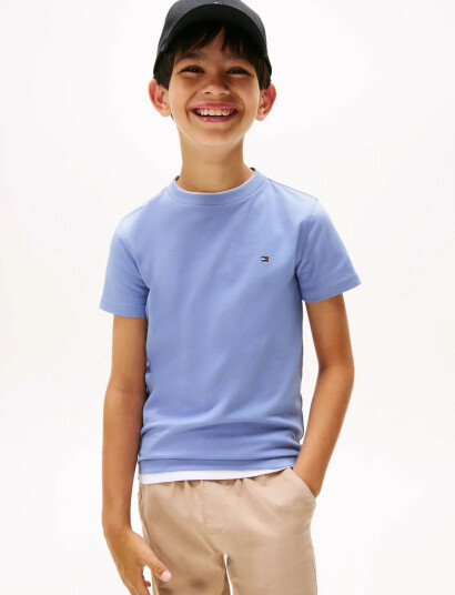 Tommy Hilfiger Essential Cotton Reg Fit Tee Ss - Blue - 164