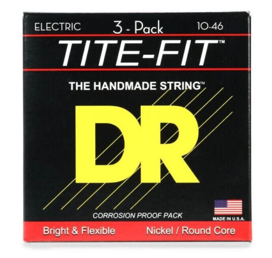 Dr Strings Mt-10-3pk Tite-Fit (010-046) (3 Pakning)