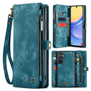 Caseme 008 Samsung Galaxy A16 5G 2 i 1 Multifunksjonell Lommebok deksel Blå Caseme 008 Samsung Galaxy A16 5G 2 i 1 Multifunksjonell Lommebok deksel Blå