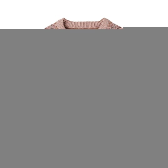 Wheat Jacquard Pullover Nanna Dry Rose (116 / 6 år)