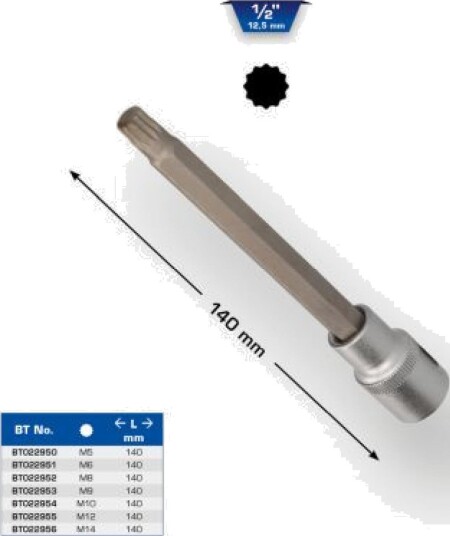 Brilliant Tools 1/2" Dreier Stikkontakt 140 mm - Håndverktøy