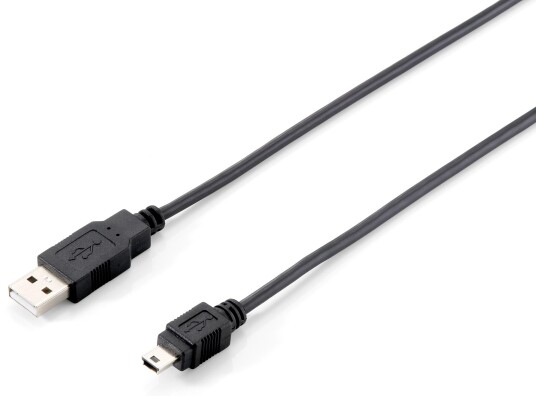 EQUIP USB 2.0 A>MiniB 5P M/M 1,8 m ""A""-Mini5pinsM B stik