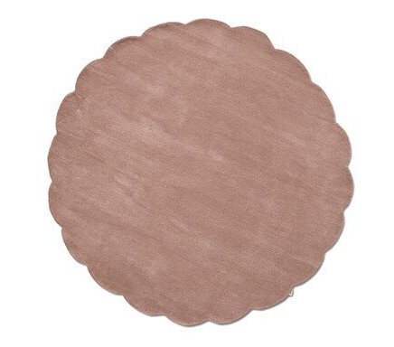 Shell teppe rund rosa