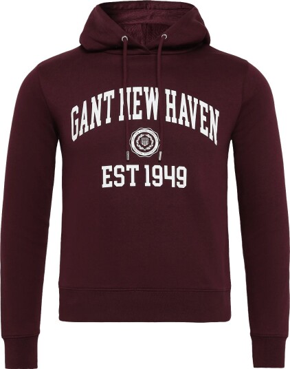 Gant Reg Graphic Sweat Hoodie Burgundy XS