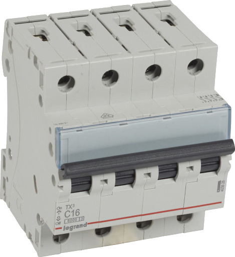 Legrand TX³ MCB automatsikring C16 4P 4M 6/6kA