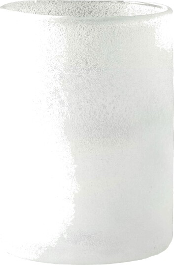 Tell Me More Frost Hvit Lyslykt 13,5 cm med Frostet Glass