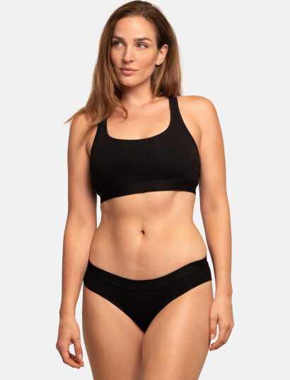 Danish Endurance Women"s Organic Cotton Bralette - Black - XS