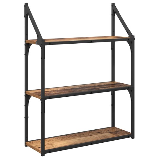 Vegghylle med hylle Gamle tre 60 x 21 x 78,5 cm Konstruert tre