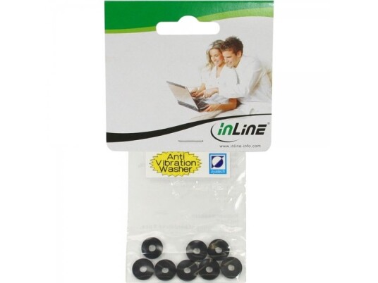 Inline 244, Flat Skive, Gummi, Sort, Rund, 1 Mm, 3 Mm