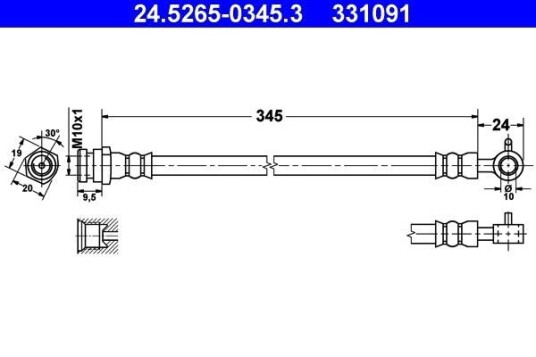 Bremseslange ATE 24.5265-0345.3