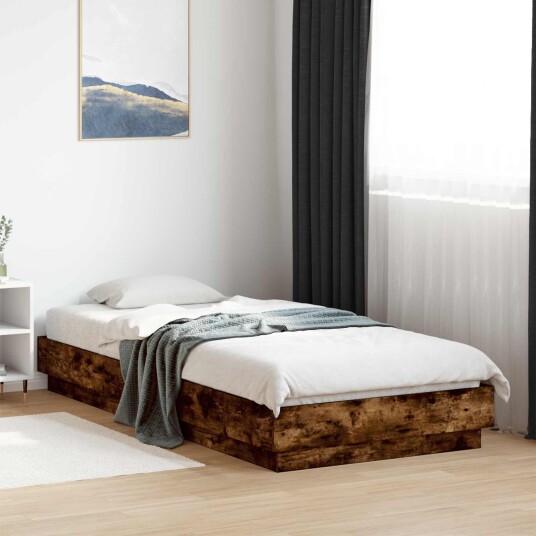  Gulvsengramme Røkt Eik 80 x 200 cm Konstruert tre