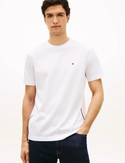 Tommy Hilfiger Global Stripe Tee White XXL Tommy Hilfiger Global Stripe Tee White XXL