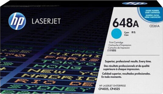 HP 648A / CE261A Cyan Toner - Laser toner Blå