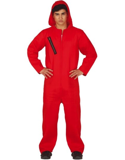 Rød Papirhuset / Money Heist Inspirert Jumpsuit Kostyme til Mann Rød Papirhuset / Money Heist Inspirert Jumpsuit Kostyme til Mann