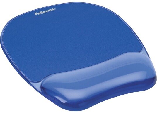 Fellowes Crystal Gel Musematte med HÃ¥ndleddstÃ¸tte BlÃ¥