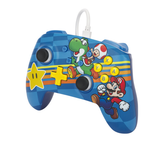 PowerA Nintendo Switch Enhanced USB kablet kontroller Mushroom Kingdom PowerA Nintendo Switch Enhanced USB kablet kontroller Mushroom Kingdom