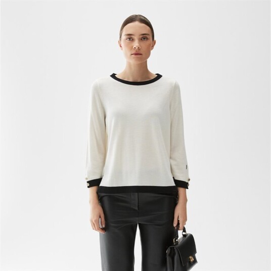 Busnel Helen Top Ecru/Black