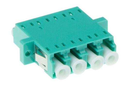 Act Fiber Optic Lc Quad Adapter Om3. Connectors: Lc/Lc Lc Quad Adapter Om3/Om4 Aqua (Ea9008)