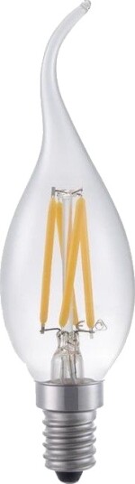 Spl E14 4W dimbar LED kronepære med tipp Filament 320lm C35 klart glass 2500K Dimbar : Dimbar Kulør : Ekstra varm Spl E14 4W dimbar LED kronepære med tipp Filament 320lm C35 klart glass 2500K Dimbar : Dimbar Kulør : Ekstra varm