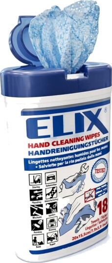 Elix håndrengjøringsservietter 18 stk   200x155mm