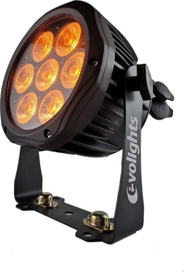 Evolights Evolights Glacier 7 Led Par 7X10w Rgbwa Uv Ip65 Utendørs Scenelys Evolights Evolights Glacier 7 Led Par 7X10w Rgbwa Uv Ip65 Utendørs Scenelys