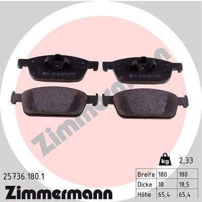 Bremseklosser ZIMMERMANN 25736.180.1 Bremseklosser ZIMMERMANN 25736.180.1