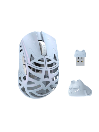 WLMouse Beast Miao Trådløs Gamingmus med Omron Brytere - Ice Blue