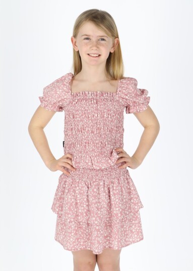 Seaside Miami Smock Top Jr Dusty Rose Flower 160 Topper