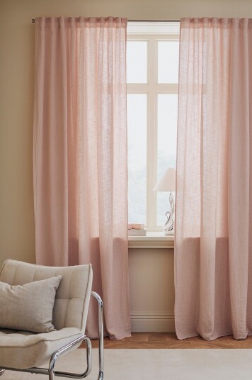 Ellos Home Gardin med multibånd Hillevi 2 pakning Rosa
