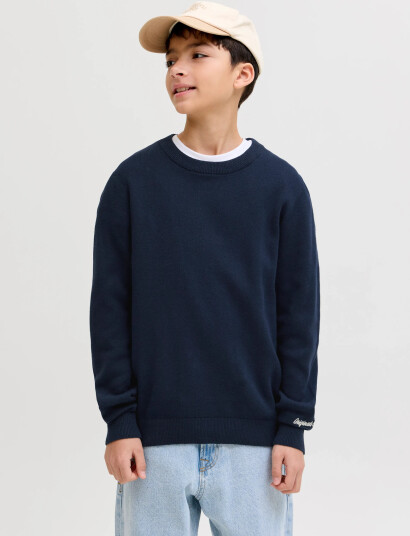 Jack & Jones Jornorrebro Light Knit Crew Neck Jnr Navy 176