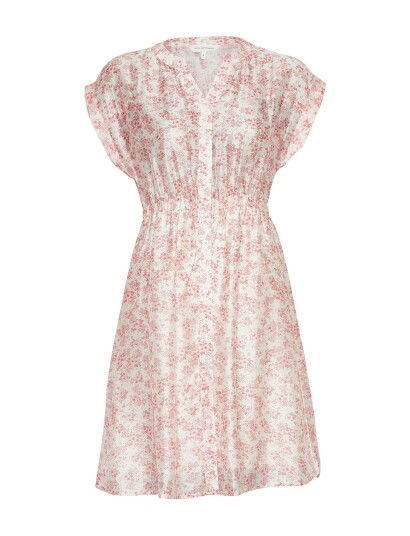 MSCH Copenhagen Mschisadora Ss Shirt Dress Aop   Pink   M