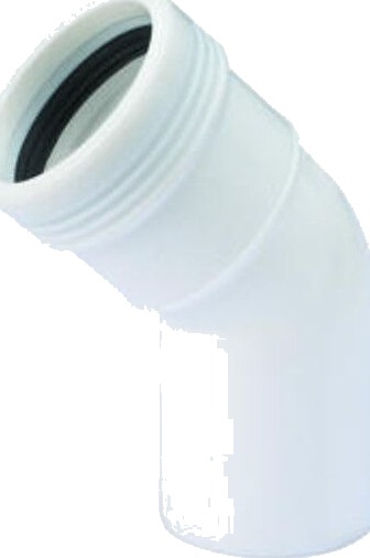 Wavin Wafix 45° Bøy 32 mm Overvanns- og Drensrør Hvit