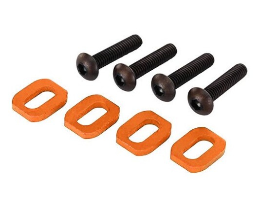 Traxxas 7759-ORNG Washers Motor Mount Alu Orange w/ Screws 4 X Traxxas 7759-ORNG Washers Motor Mount Alu Orange w/ Screws 4 X