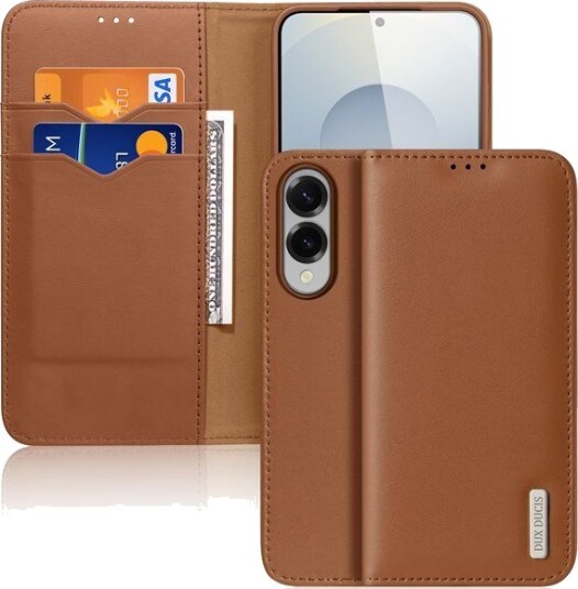 Dux Ducis Lommebokdeksel til Samsung Galaxy S25 Edge med RFID-beskyttelse - Brun