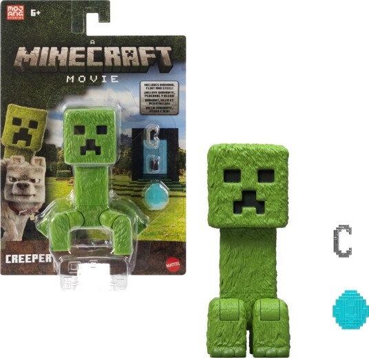 Mattel Minecraft Creeper Filmfigur med Tilbehør 10 cm