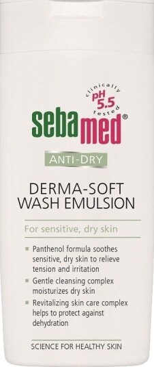 Sebamed Anti-Dry Derma-Soft Wash Emulsion AnsiktsOg Kroppsvaskemulsjon 200 Ml Sebamed Anti-Dry Derma-Soft Wash Emulsion AnsiktsOg Kroppsvaskemulsjon 200 Ml