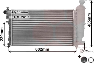 VAN WEZEL 40002216 Radiator motorkjøling