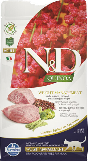 Farmina N&D Quinoa Kattelam Tørrfôr for vektkontroll 5 kg Farmina N&D Quinoa Kattelam Tørrfôr for vektkontroll 5 kg