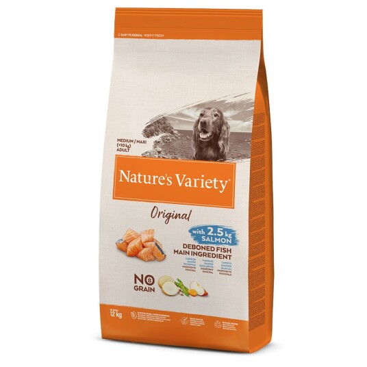 Nature’S Variety Nature'S Variety Original No Grain Medium Adult Laks 2 X 12 kg Nature’S Variety Nature'S Variety Original No Grain Medium Adult Laks 2 X 12 kg