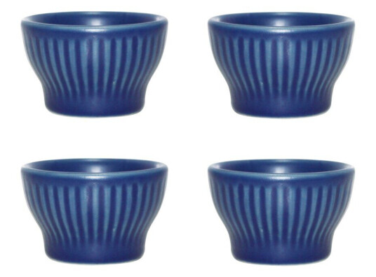 Aida Groovy eggeglass 4-pakning Blue stoneware