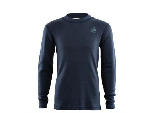 Aclima WarmWool Crewneck JR Navy Blazer/North Atlantic 160