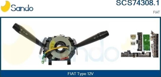 Bryter komplett rattstamme SANDO SCS74308.1