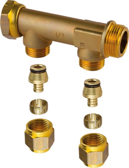 Uponor Aqua Plus Fordeler Med Løpemutter Wtr Pex Dr 3 4 Tommer Mt Sn 2x15