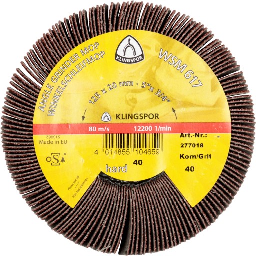 2 stk Klingspor slipeskive WSM 617, LX 309 X, 125 x 20 mm, M14, K80 2 stk Klingspor slipeskive WSM 617, LX 309 X, 125 x 20 mm, M14, K80