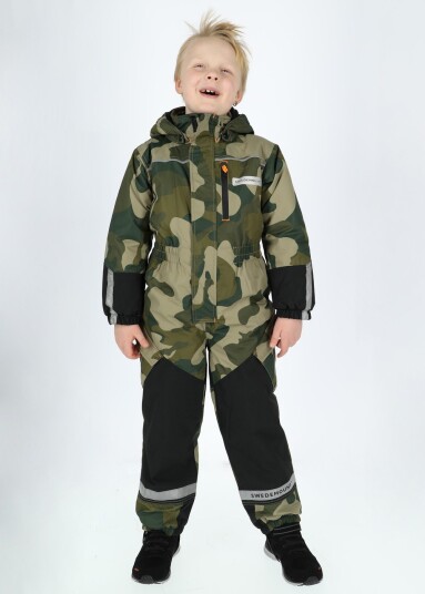 Swedemount Narvik Overall 2.0 Jr Olive Camouflage 100 Vinteroverall